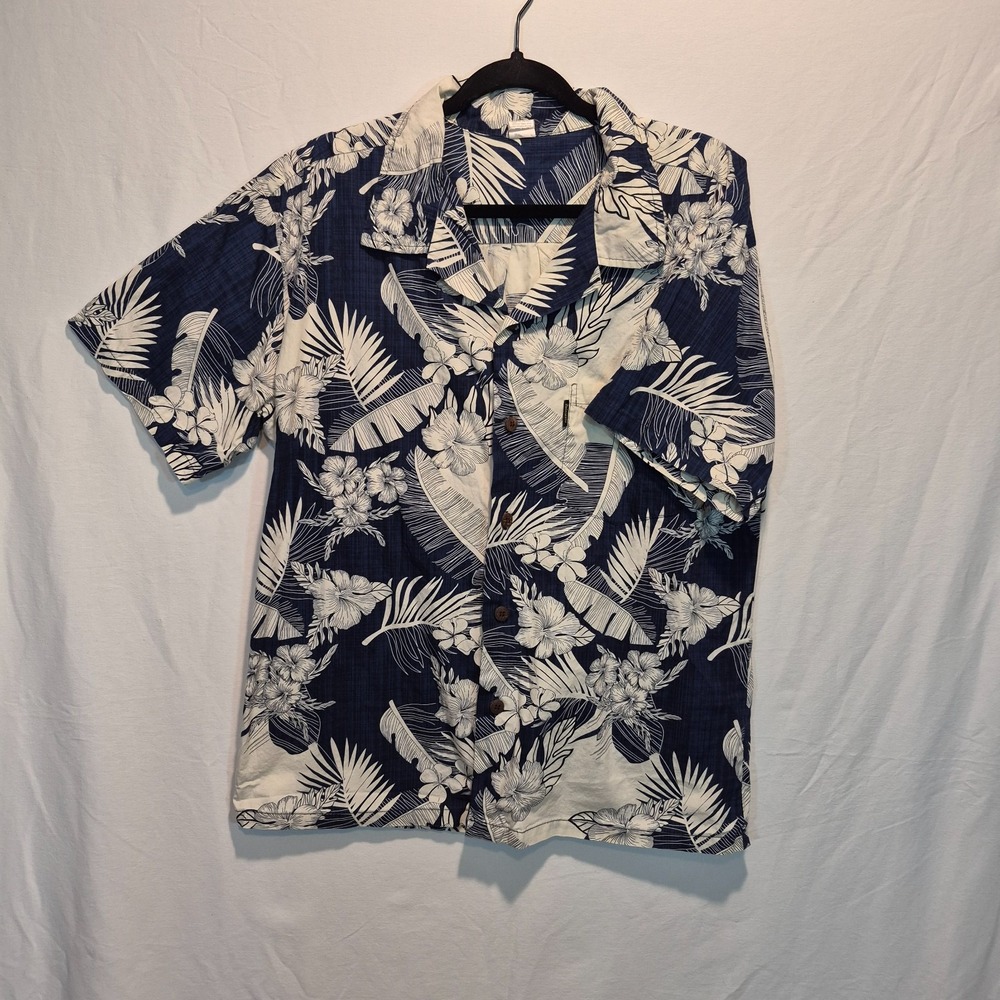Palmwave Hawaii Mens L Tropical Floral Aloha Island Vibes Resort Wear Coastal